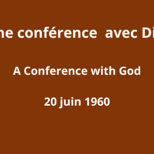 Une conférence avec Dieu Une conférence avec Dieu
