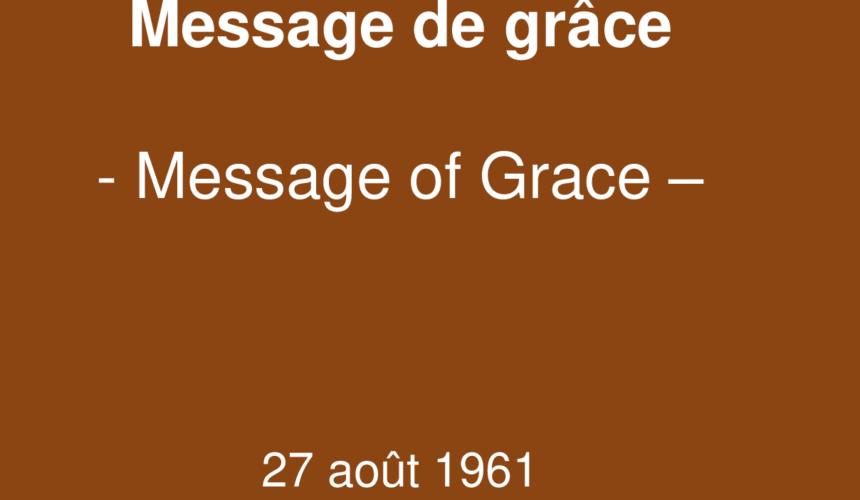 Message de grâce