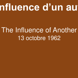 L’influence d’un autre L’influence d’un autre
